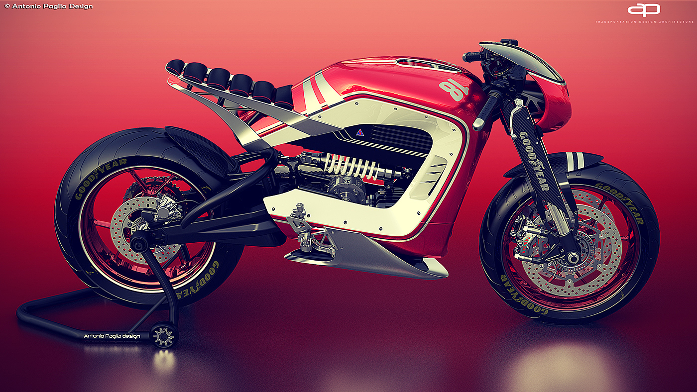 Retro style，Future design，motorcycle，locomotive，conceptual design，